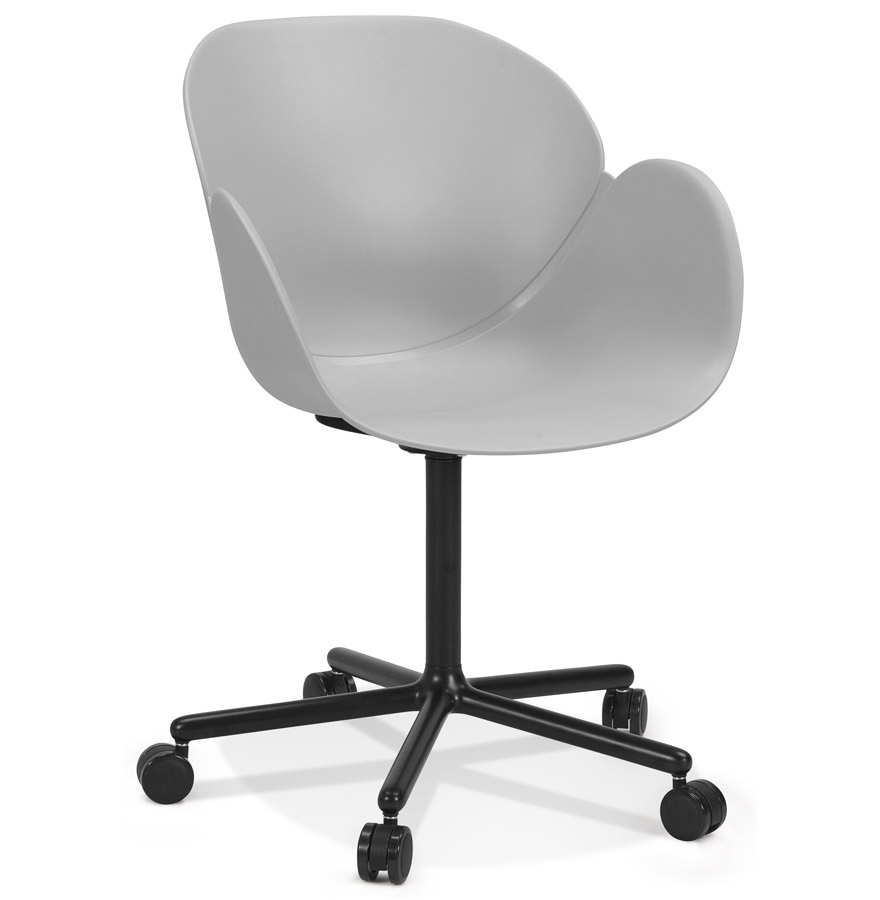 Silla de oficina con reposabrazos | Gris | 59x59x85 cm