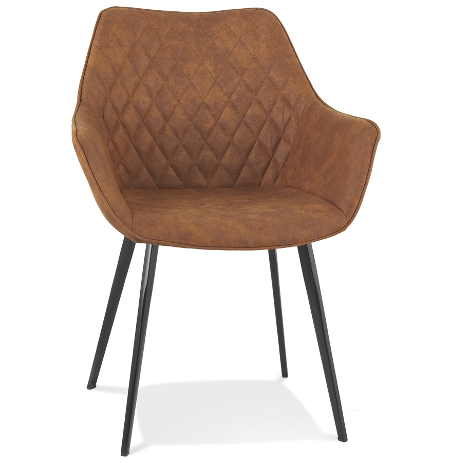 Alterego Sillón CHIGI Color Montura Negro Asiento Marrón