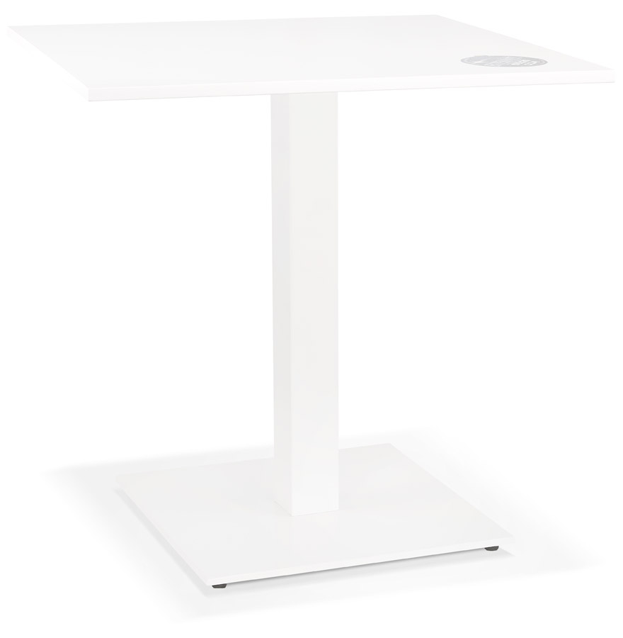 Mesa de comedor cuadrada pequeña 'MUFFIN' blanca interior/exterior | Multiplex HPL blanco | 68x68x74,6 cm