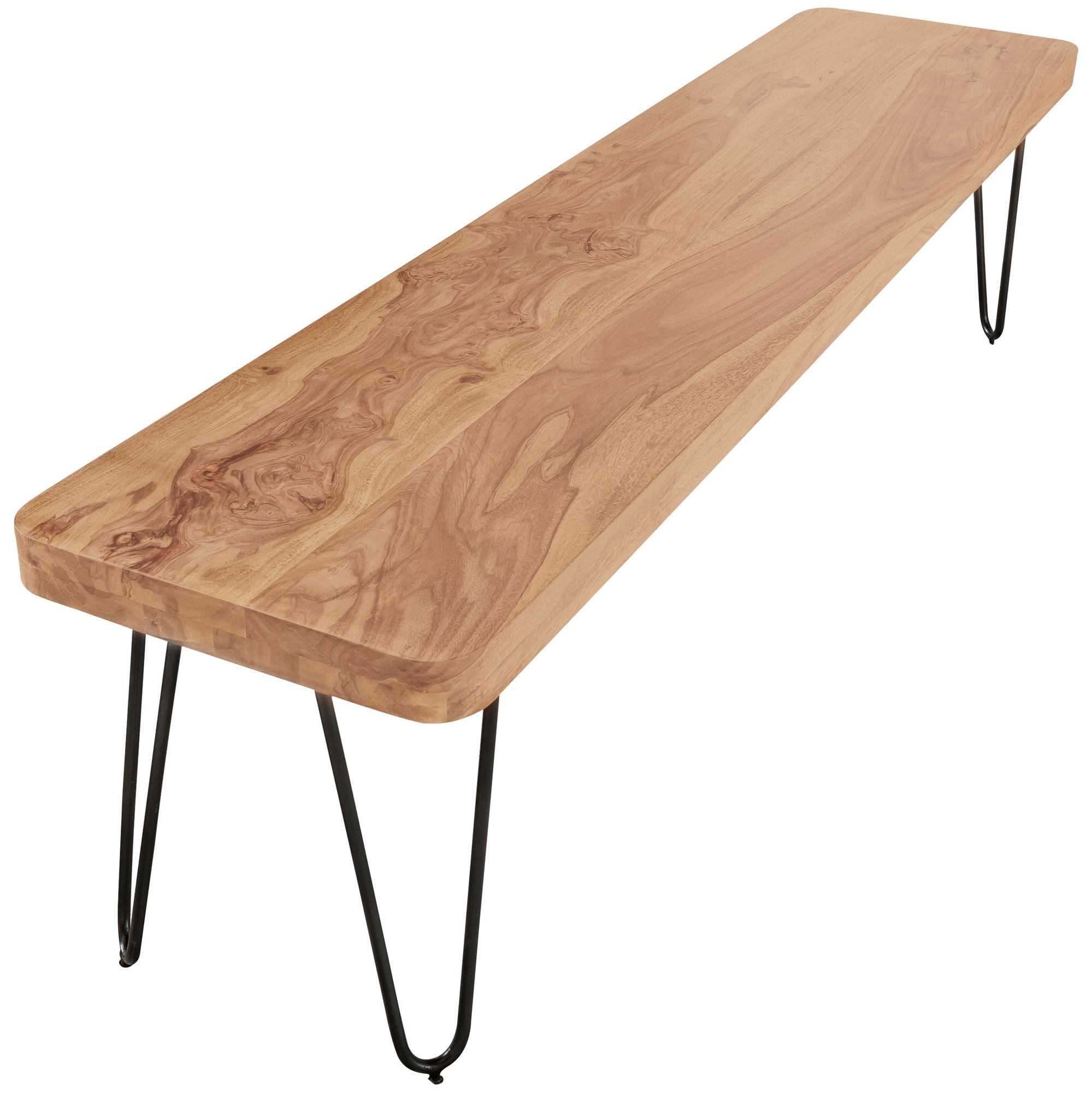 Banco de comedor BAGLI madera maciza Acacia | Color natural | 160 x 45 x 40 cm Banco de comedor BAGLI madera maciza Acacia | Color natural | 160 x 45 x 40 cm