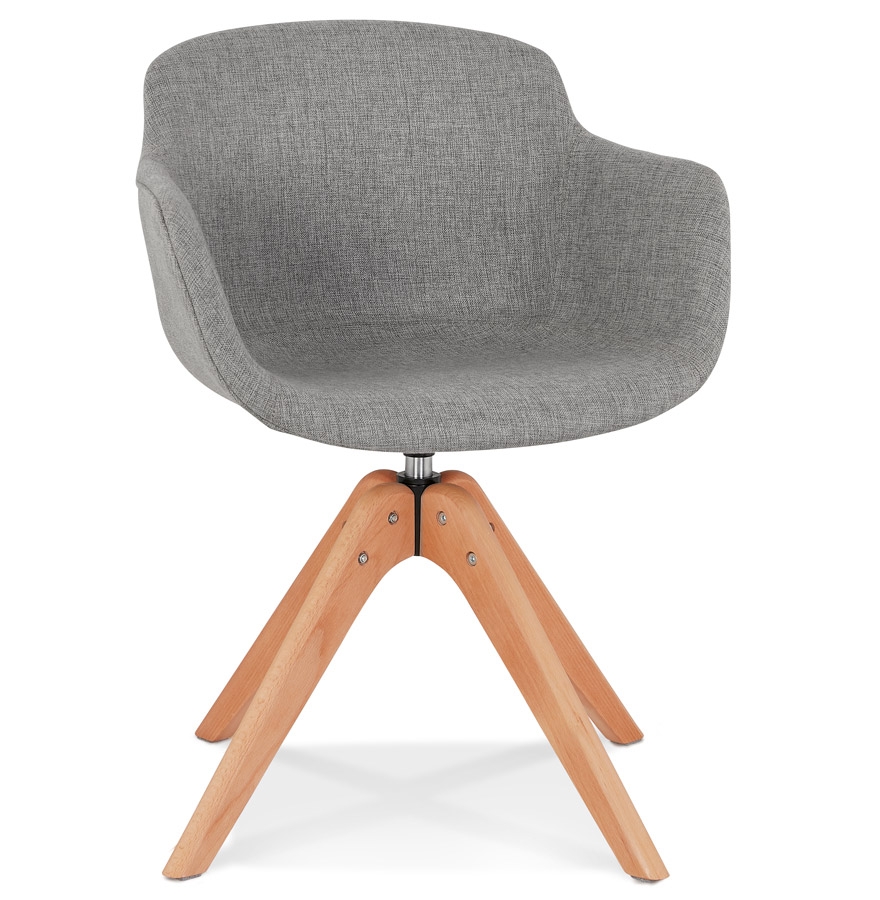 Alterego Sillón AMOS Color de la montura Naturaleza Asiento Gris claro
