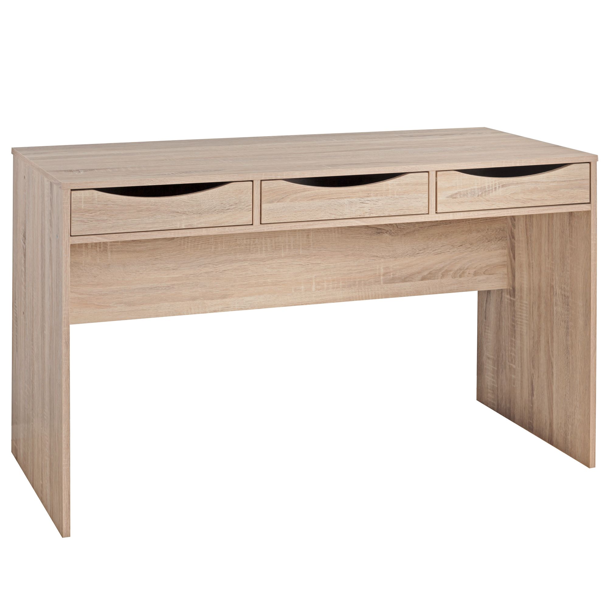 Escritorio MASSA 120 cm en roble Sonoma | Color Sonoma | 120 x 55 x 75 cm con 3 cajones