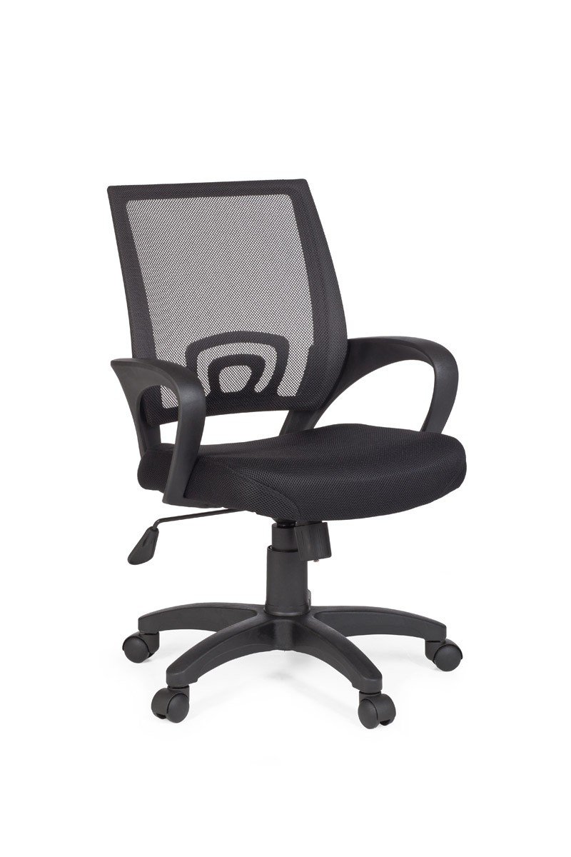 Oficina  rivoli silla de escritorio negra con reposabrazos silla giratoria de oficina silla juvenil