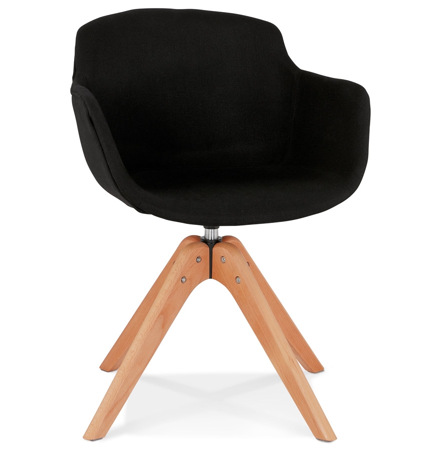 Alterego Sillón AMOS Color Montura Natural Asiento Negro