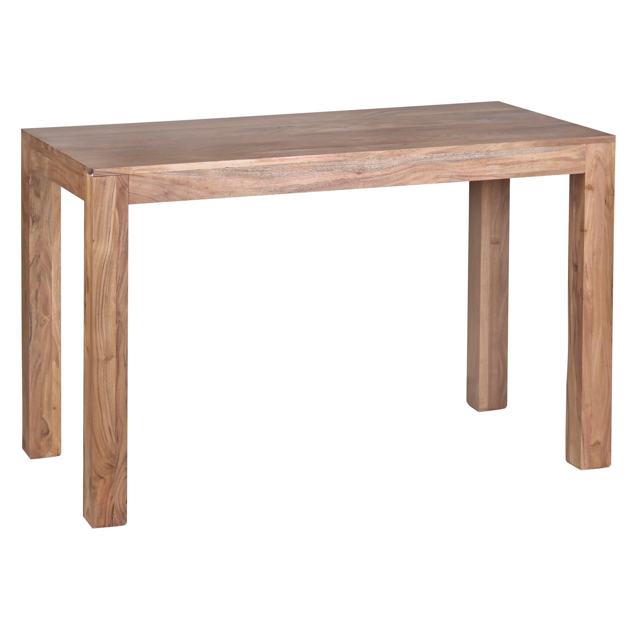 Mesa de comedor 120x60 cm madera maciza de acacia | Color marrón oscuro | Diseño clásico