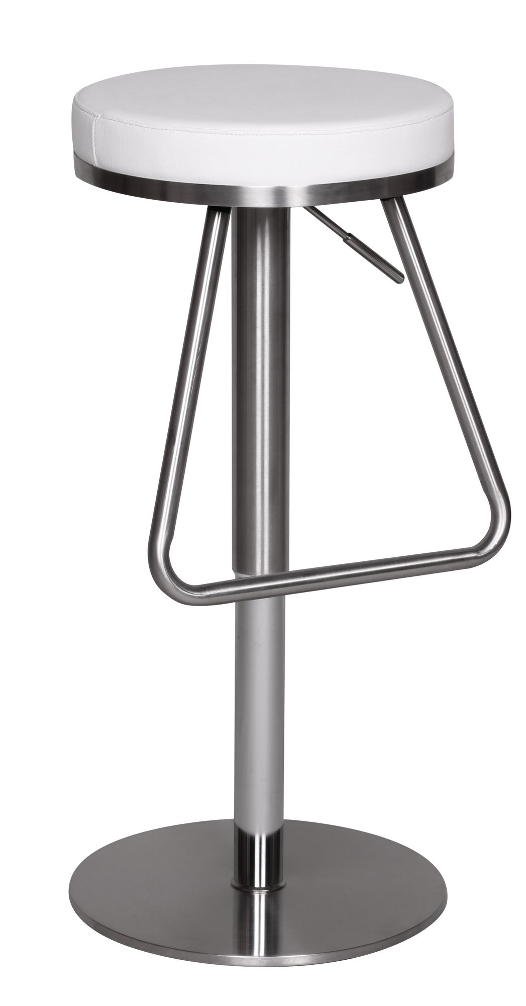 Duradero m6 de acero inoxidable taburete de bar taburete blanco ajustable del diseño moderno taburete giratorio estable