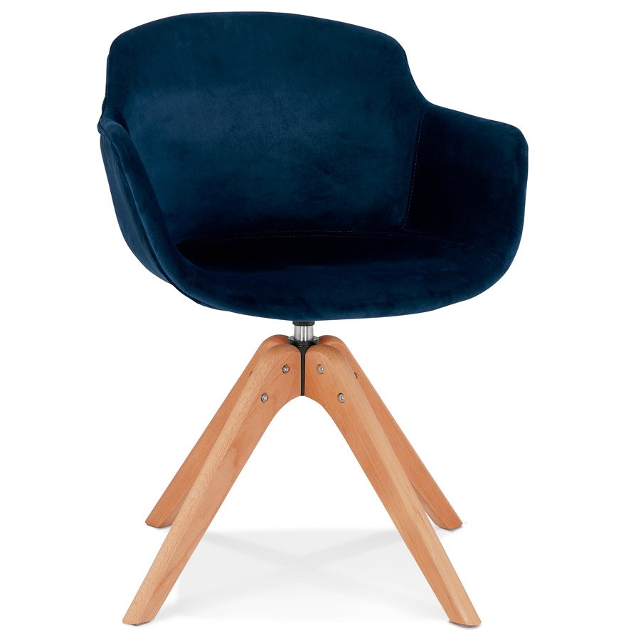 Alterego Sillón BERNI Color Montura Natural Asiento Azul