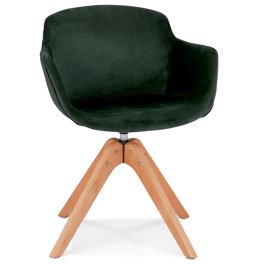 Alterego Sillón BERNI Color Montura Natural Asiento Verde
