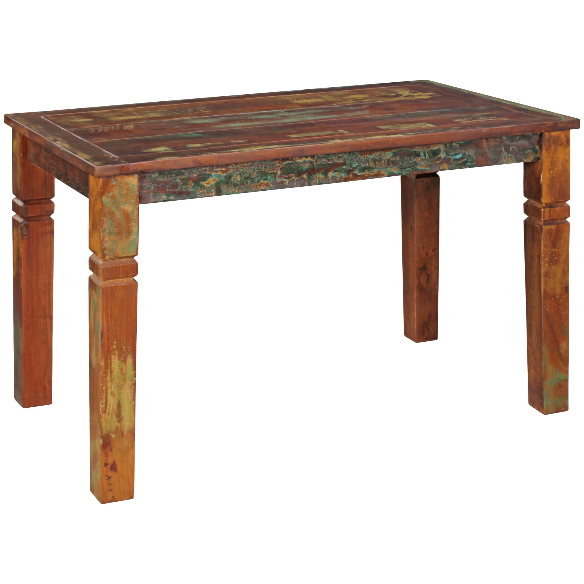 Mesa de comedor Kalkutta madera maciza reciclada | Marrón con tonos suaves | 120 x 70 x 76 cm