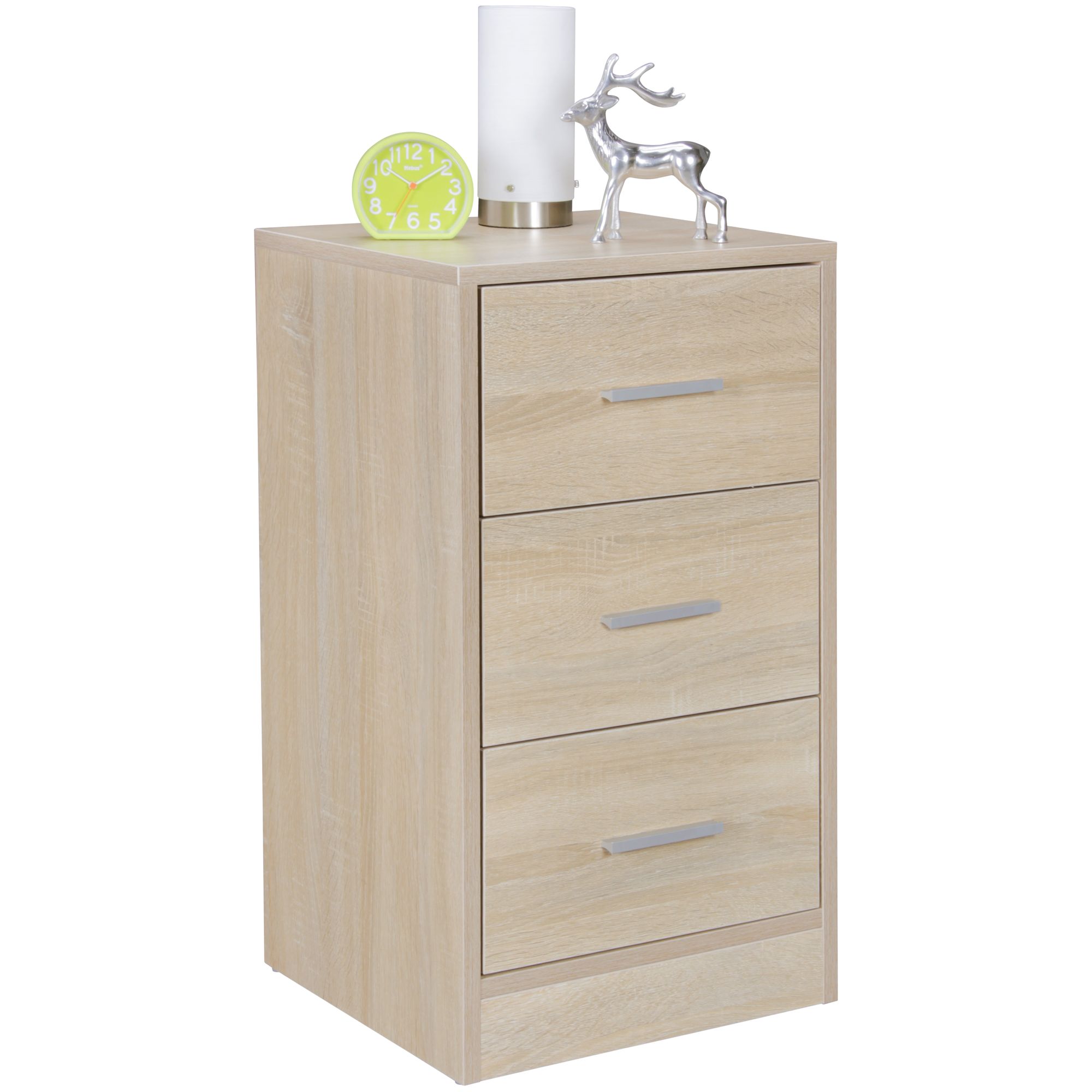 Mesita de noche FOGGIA madera Sonoma | Diseño moderno | 37,5 x 68 x 35 cm