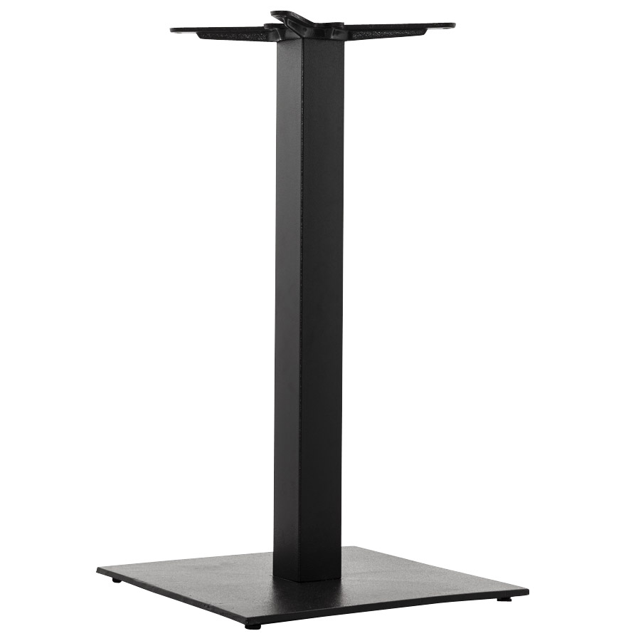 Pata de mesa NERO 90 cm en hierro fundido texturizado negro | Negro | Base cuadrada 50x50 cm