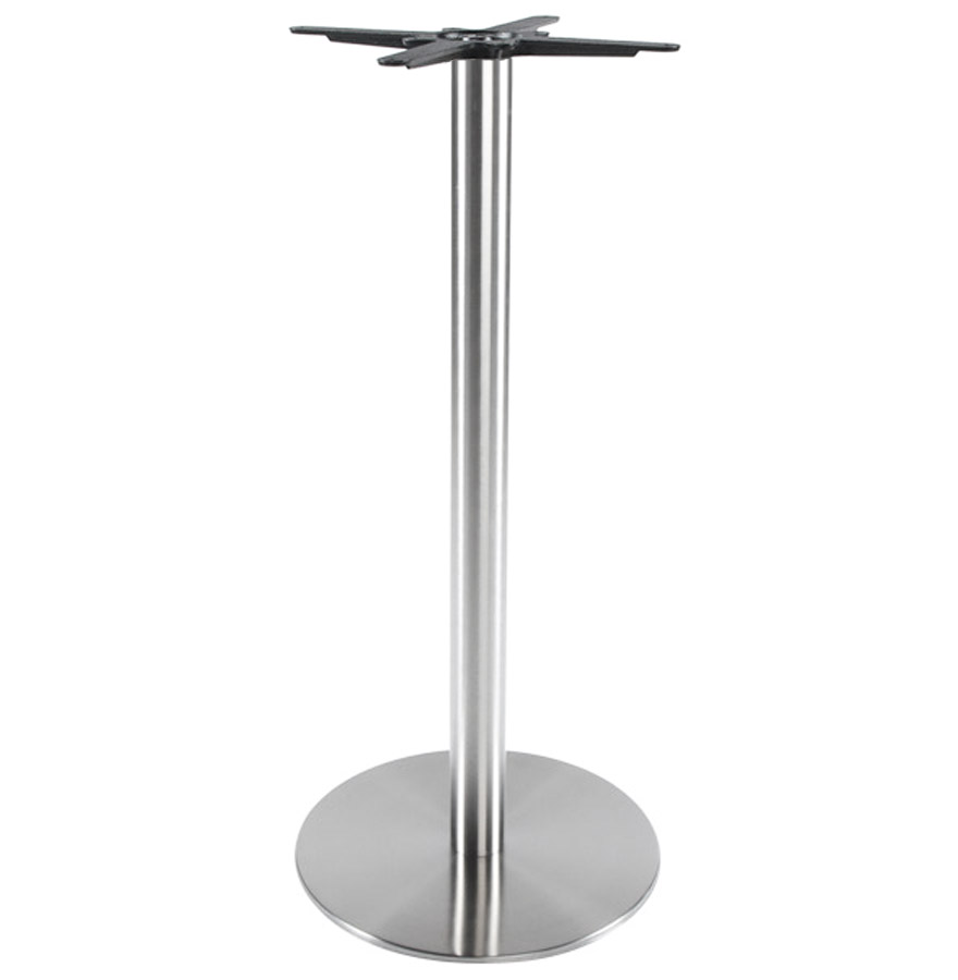 Pata de mesa PLATO 110 | Acero cepillado gris | Altura 110 cm